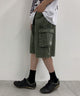VISION ロゴカーゴハーフパンツ/カーキ モデル：175cm L着用