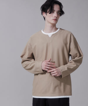 ベージュ　モデル180cm　L着用