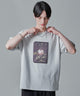 アクセ付きフォトグラフィックT（SS）/Lグレー　モデル：180㎝　L着用