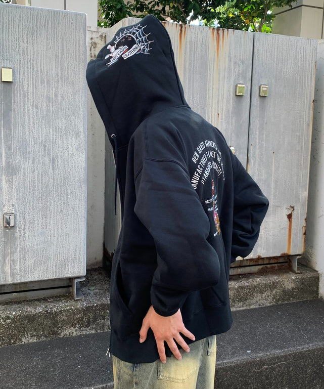 BENDAVIS スーベニアZIPパーカー/ブラック モデル:175cm Lサイズ着用