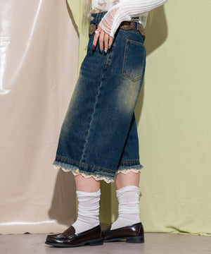 デニム中濃 モデル：155cm S着用