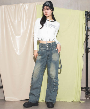 ホワイト 　モデル:168cm F着用
