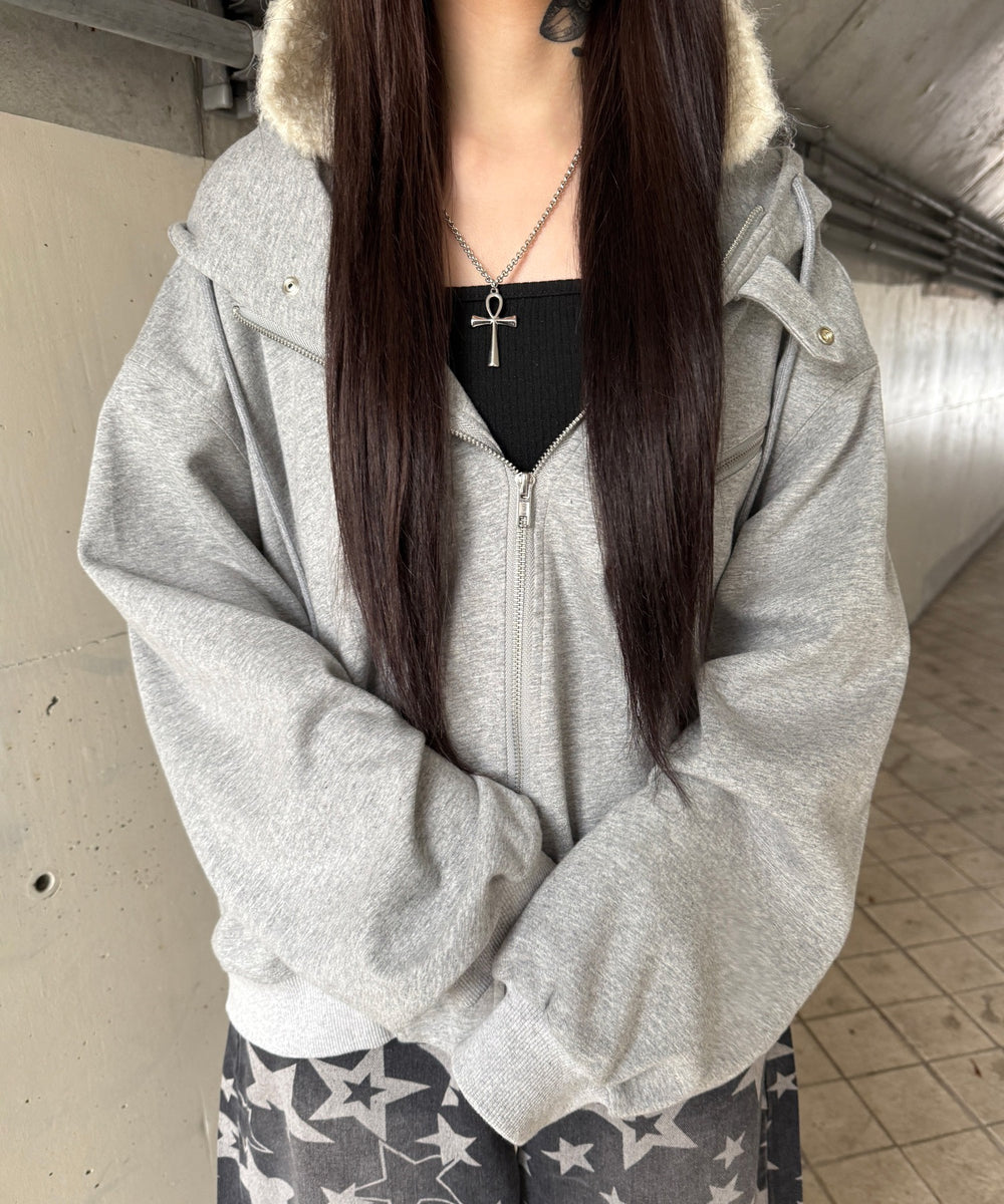 杢グレー モデル：160㎝ F着用