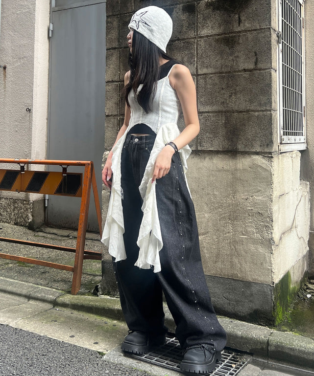ホワイト モデル：154㎝ FREE着用