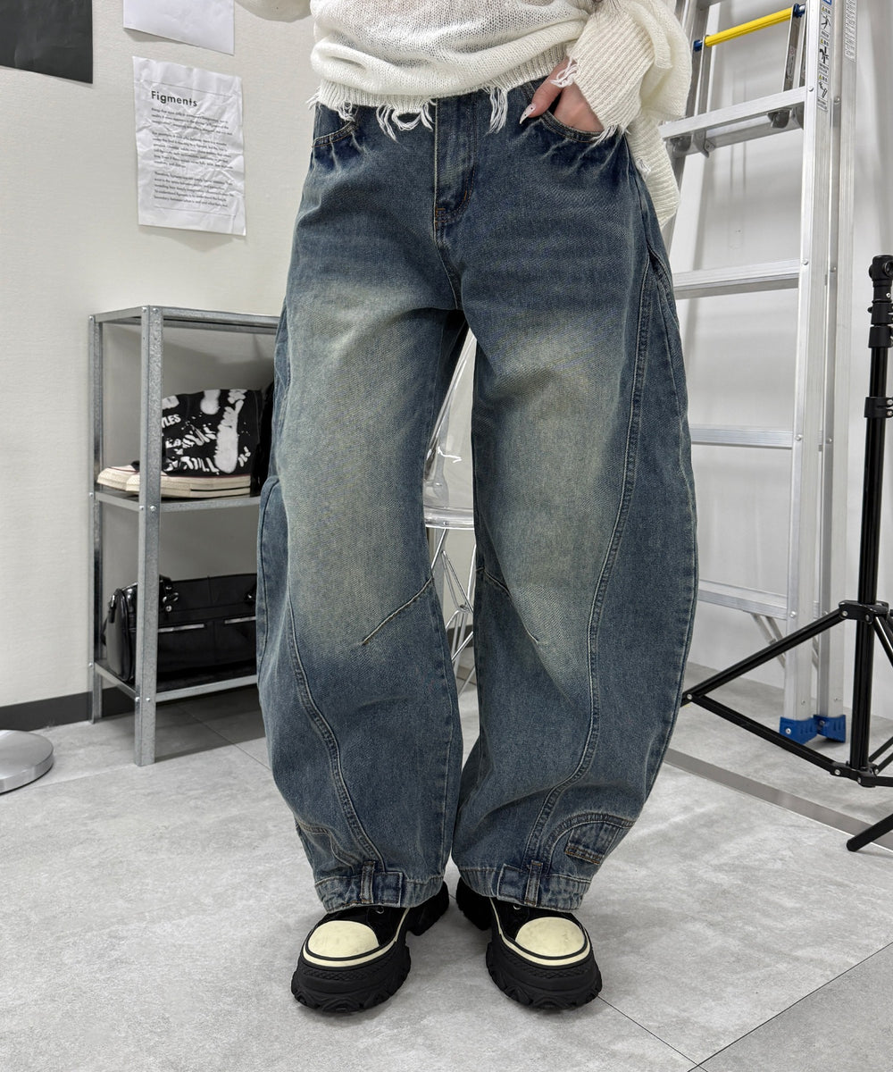 デニム中濃 モデル：159cm S着用