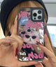 richキャットミラーiphoneケース/柄2:iphone12/12Pro