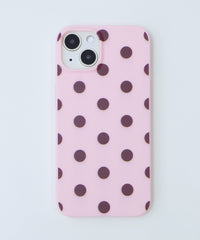 ドットiphoneケース（ピンク）