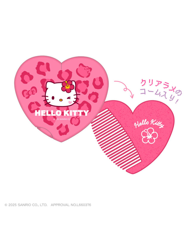サンリオキャラクターズハート型ミラーコーム/ピンク(ハローキティ)