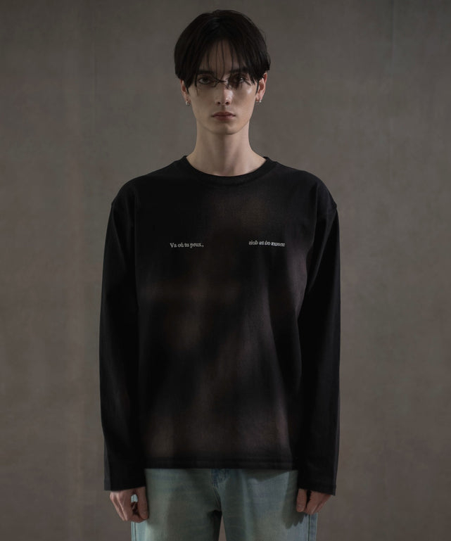 スプレーブリーチT（LS）/ブラックソノタ　モデル：180㎝　L着用