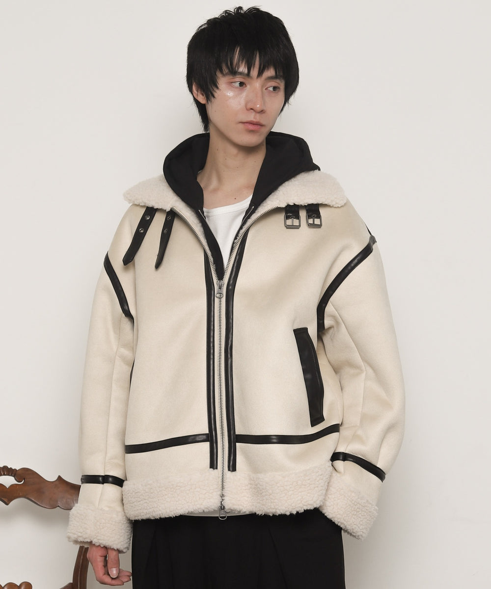 Lベージュ モデル：180cm L着用