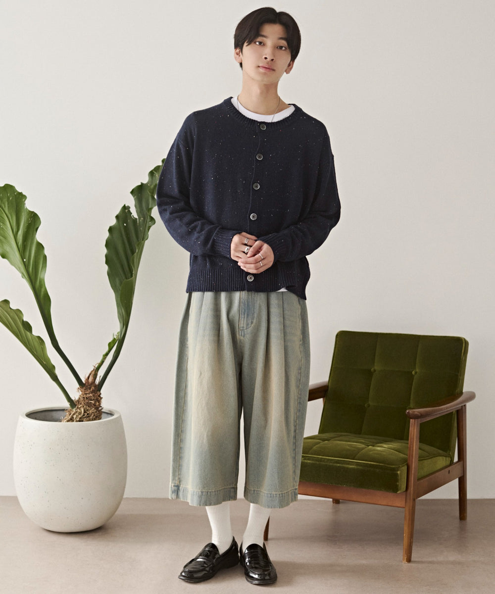 デニム淡加工 モデル：180cm L着用