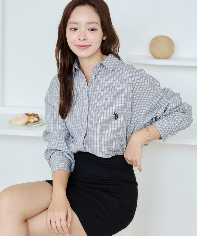 ブラックチェック1モデル：165cm F着用
