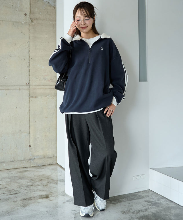 ネイビー モデル:165cm Mサイズ着用