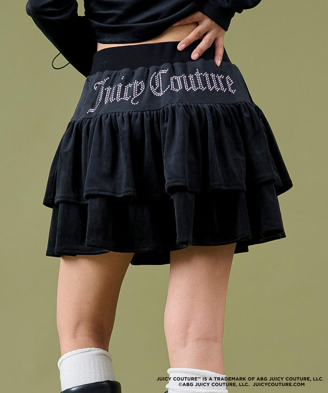 Juicy　Couture別注フリルスカパン/ブラック　モデル：160㎝　F着用