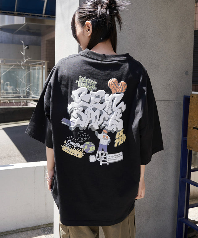 別注BENDAVISIプランプロゴT（SS）/ブラック　モデル159cm L着用