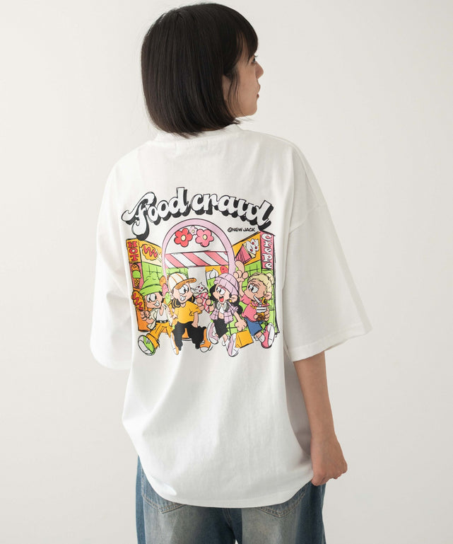 別注NEWJACKグラフィックT（SS）/ホワイト モデル：168cm L着用