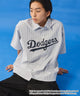 別注MLBストライプグラフィックシャツ（SS）/ブルーストライプ　モデル：159㎝　M着用
