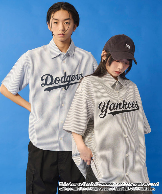 別注MLBストライプグラフィックシャツ（SS）