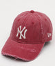 【WEGO限定デザイン】別注NEWERA　9FORTY　damage/NY　レッド（柄2）