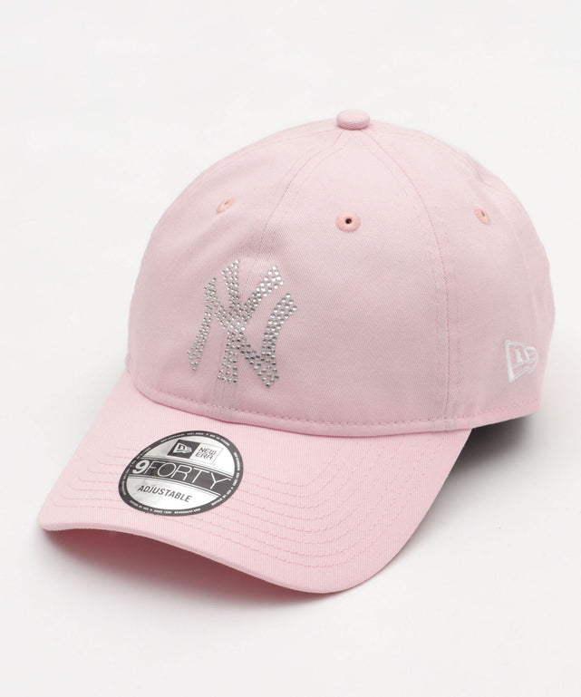 【WEGO限定デザイン】別注NEWERA　9FORTY　linestone/NY　ピンク（柄1）