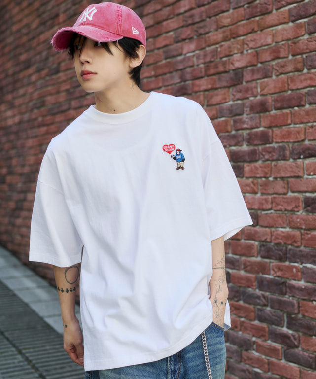 別注BENDAVISワンポイントT（SS）/ホワイト モデル：175cm L着用