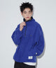 DISCUSフリースハーフジップPO/ブルー　モデル：180㎝　L着用