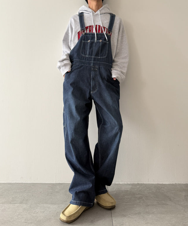 オーバーオール/デニム中濃 モデル：175cm L着用