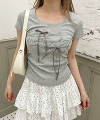 メッセージリボンTシャツ