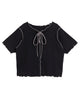 レースアップ配色メロウTシャツ
