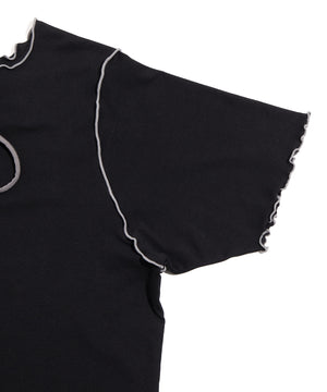 レースアップ配色メロウTシャツ