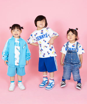 キッズサイズフード総柄Tシャツ