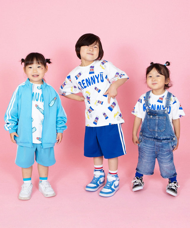 キッズサイズフード総柄Tシャツ