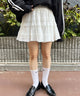 コットンレースティアードミニスカート