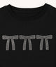 ビジューリボンTシャツ
