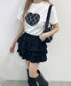 ハートレースワッペンTシャツ