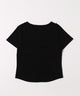 フロントギャザーレースネックTシャツ