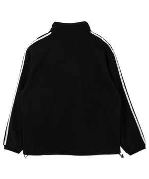 フリース　ワンポイントハーフZIPプルオーバー