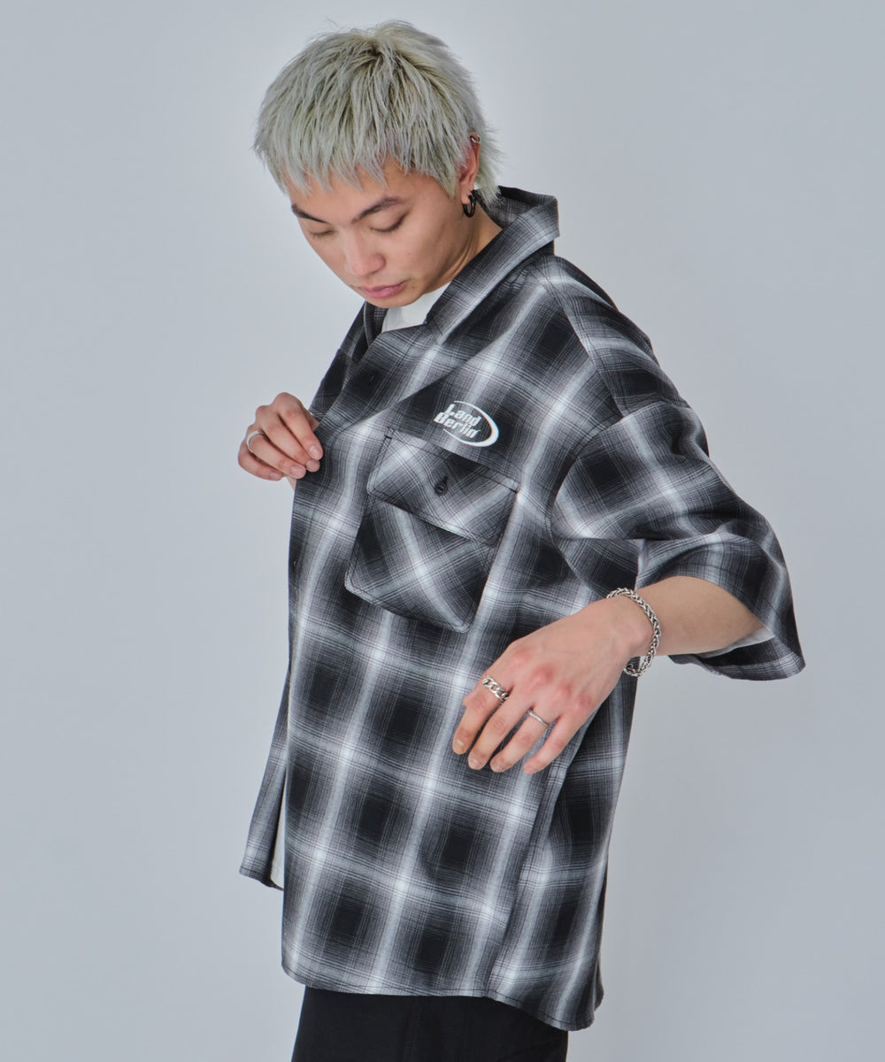 ブラックチェック モデル：178cm L着用