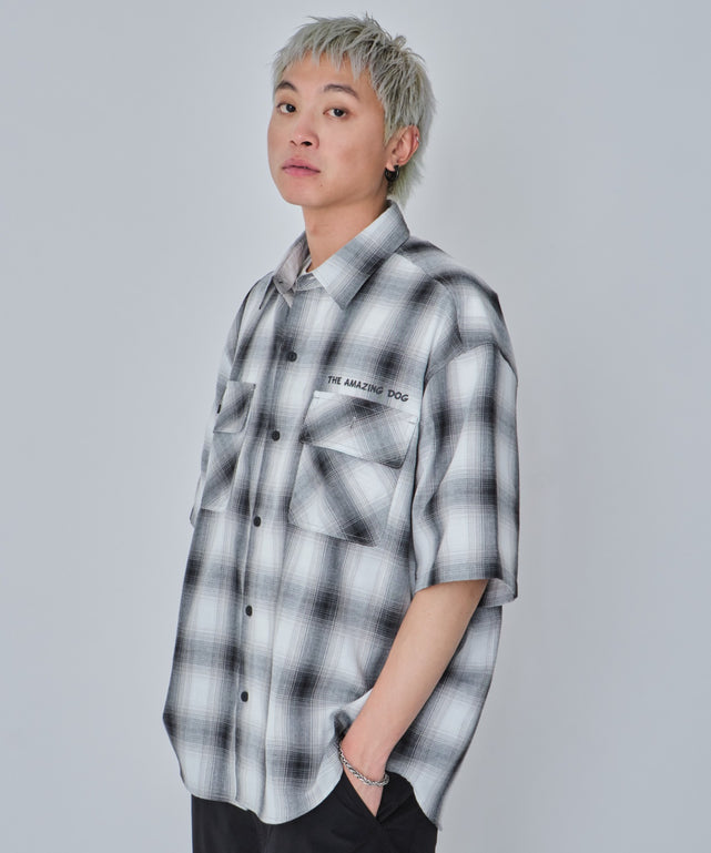 ホワイトチェック モデル：178cm L着用
