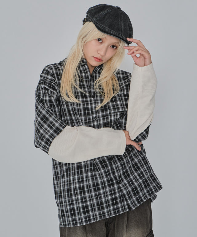 ブラックチェック1 モデル：172cm M着用