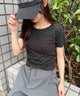 スターコンパクトTシャツ/ブラック モデル：157㎝ F着用