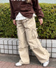 フリルカーゴパンツ/ベージュ モデル：160㎝ F着用