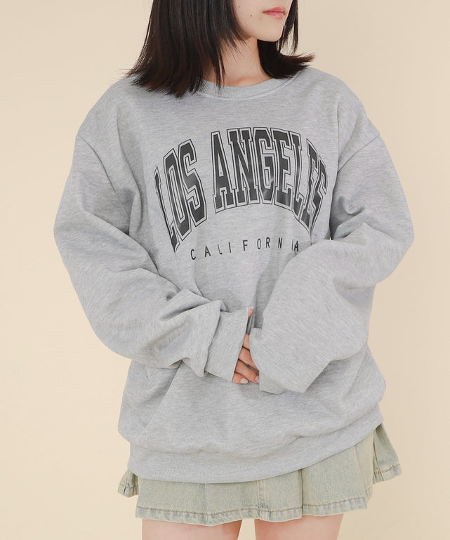 LOSANGELESプルオーバー/杢グレー モデル：147cm F着用