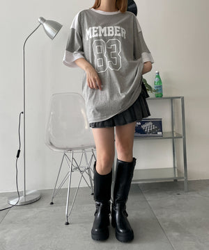 杢グレー　モデル:155cm F着用