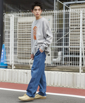 デニム中濃加工 モデル：180cm L着用