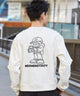 THEBOYエルボーパッチクルーネックPO/ホワイト モデル：180cm L着用