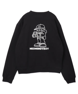 THEBOYエルボーパッチクルーネックPO