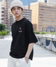 ヒゲサガラ刺繍Tシャツ/ブラック モデル：180cm L着用