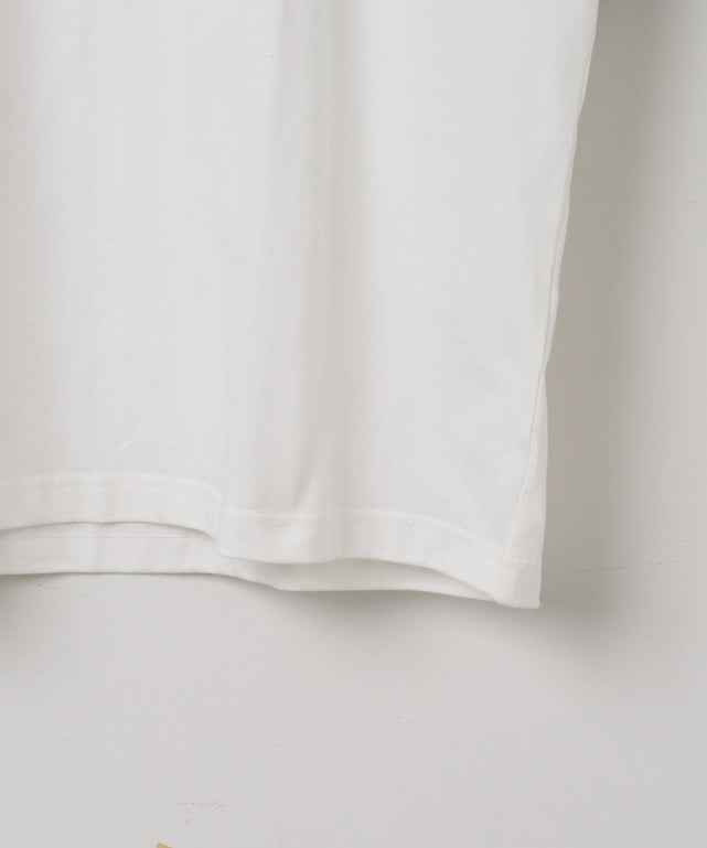 モチーフ刺繍リンガーT