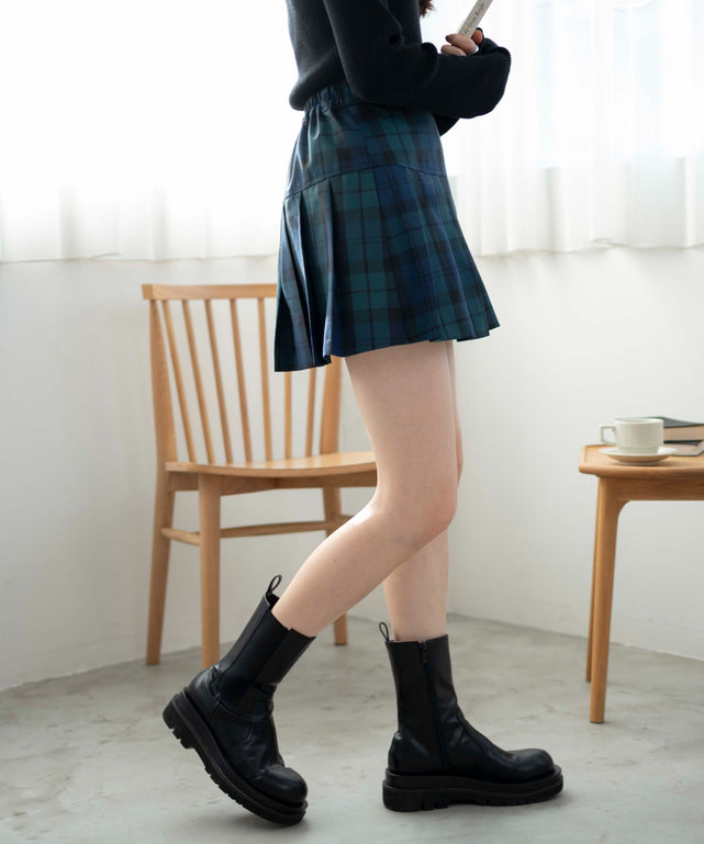 グリーン系チェック　モデル:163cm M着用